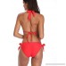 Taylover Women Halter Triangle Bikini Swimsuit Tie Side Two Piece Bathing Suits Red B07P8CM1S7